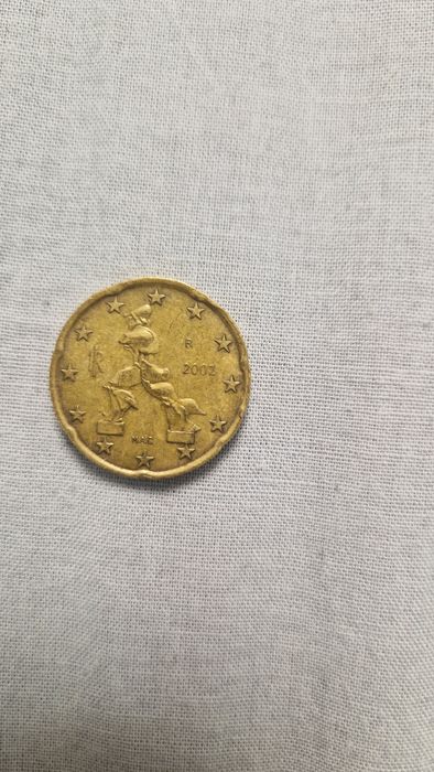 Moneda veche 20 euro centi 2002 Italia