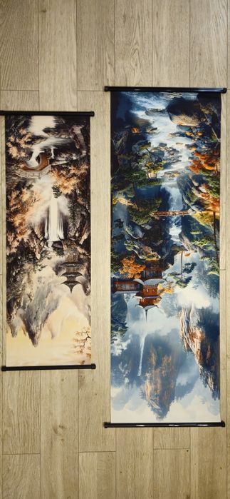 Vand 18 stampe asiatice din panza imprimata. Vezi cele 8 poze