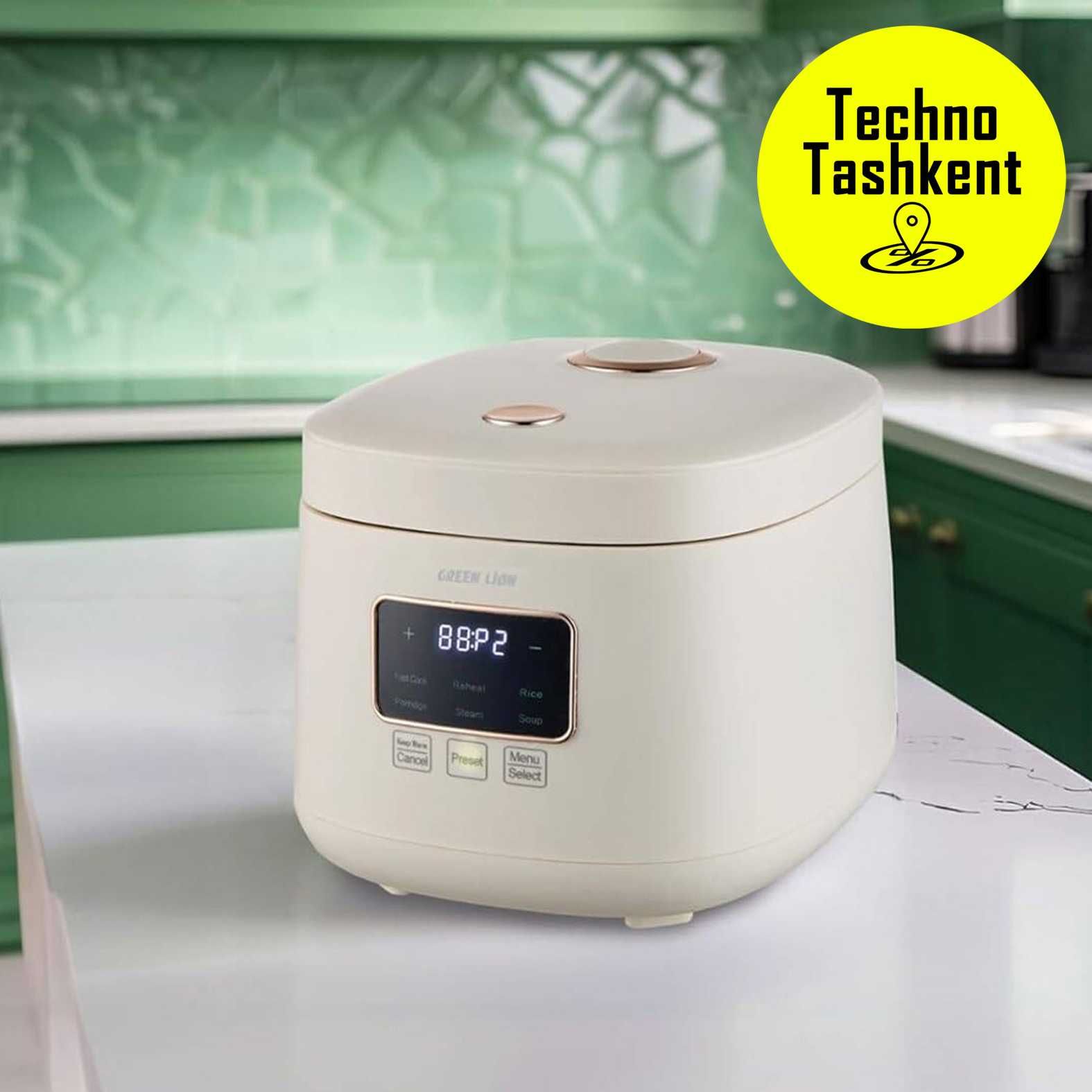 Цифровая рисоварка Green Lion GRC-10, 400Вт, 2Л, 6 режимов, сенсор