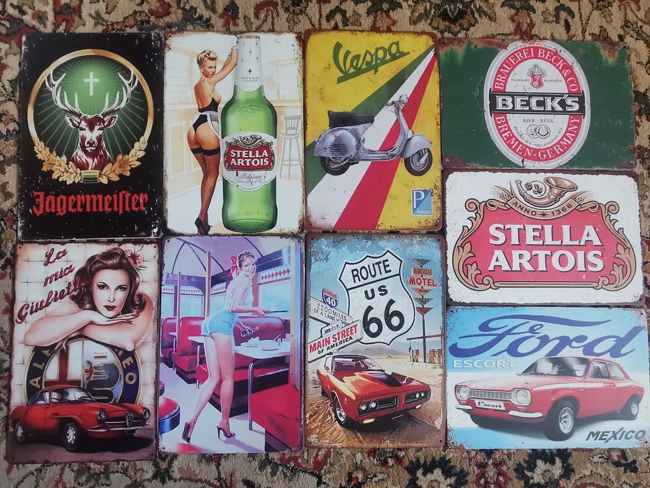 Reclame retro Tablii metalice