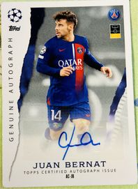 Карта с автограф на JUAN BERNAT- match attax 23/24