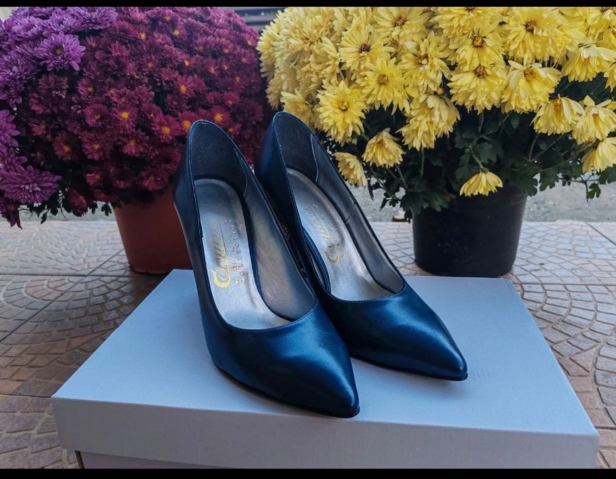 Pantofi piele Coryllus, mărimea 40, toc 10 cm