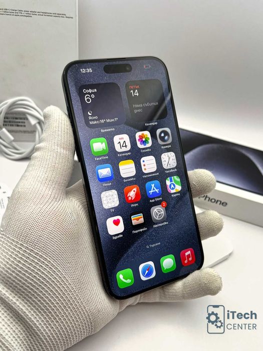 iPhone 15 Pro MAX, 256GB, Blue Titanium, КАТО НОВ, 1г. ГАРАНЦИЯ!