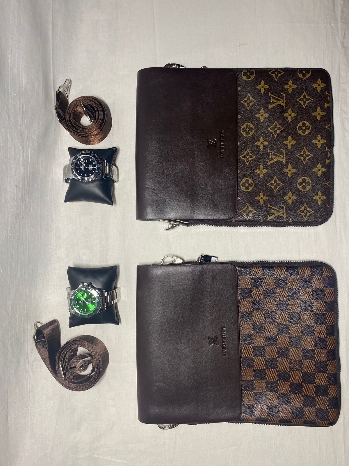 Барсетка Louis Vuitton, часы Rolex