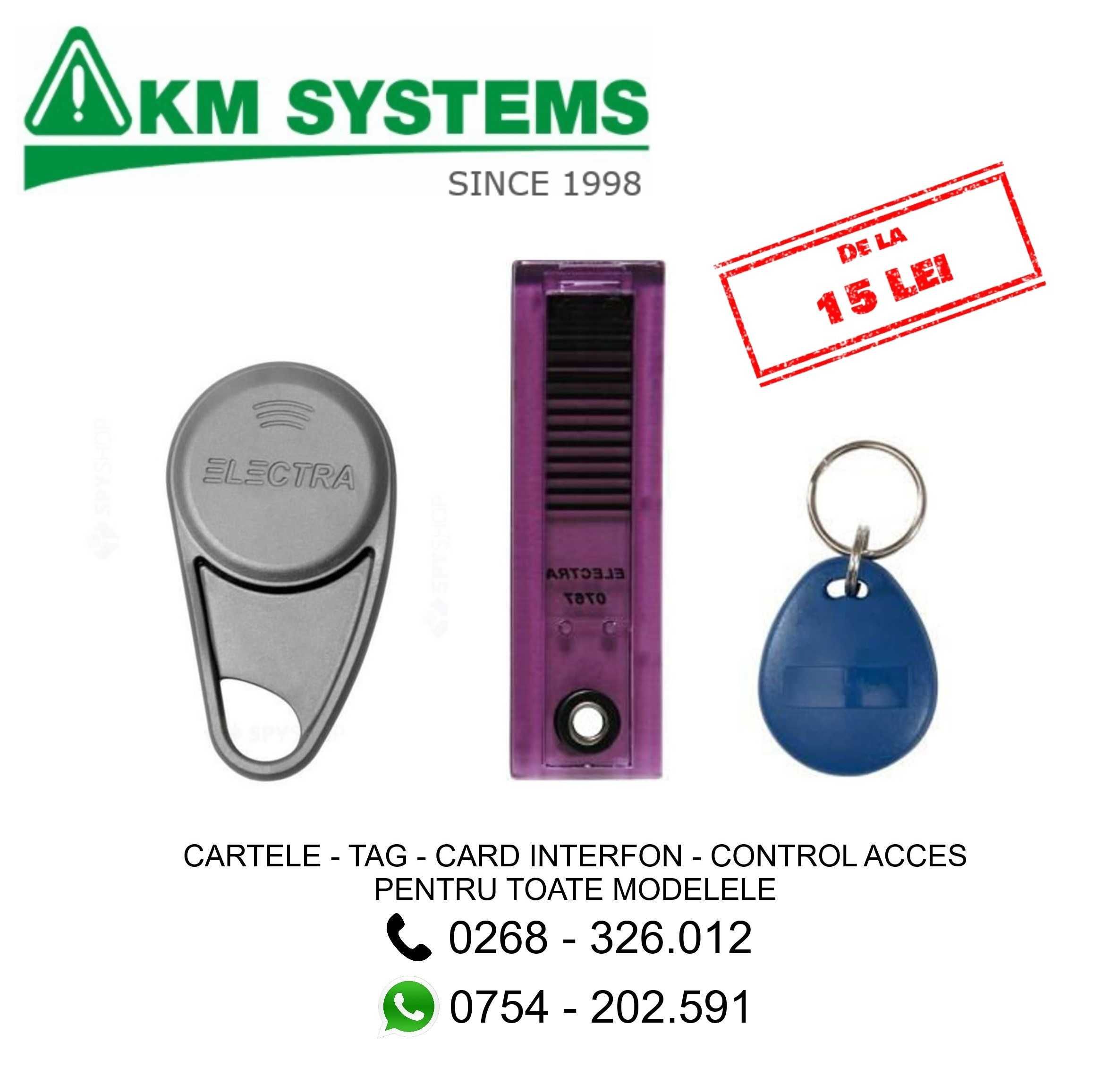 TAG / CARTELE ELECTRA / CARD INTERFON - control acces-pontaj-hotelier