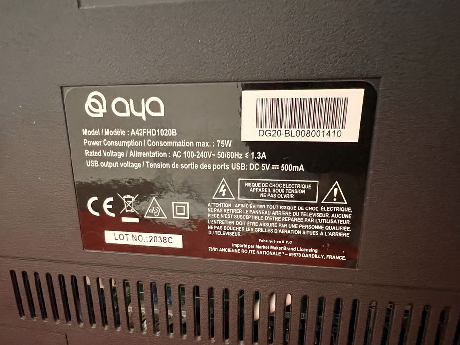 Televizor led Aya 106 cm - stare impecabila