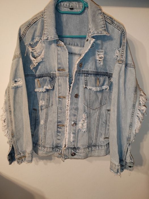 Geaca de blugi albastra oversize