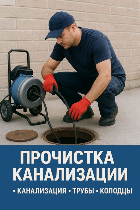 Аппарат прочистка канализация труба зазоры колодец очистка Сантехника