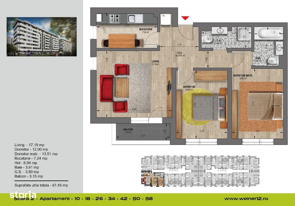 Apartamente 3 camere Militari Direct Dezvoltator Proiect Weiner12