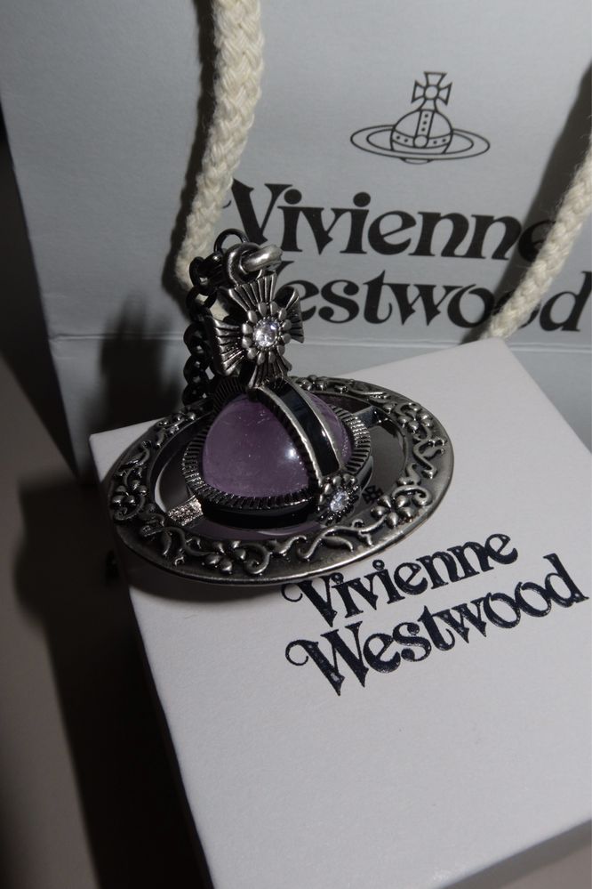 Vivienne Westwood Purple Orb necklace