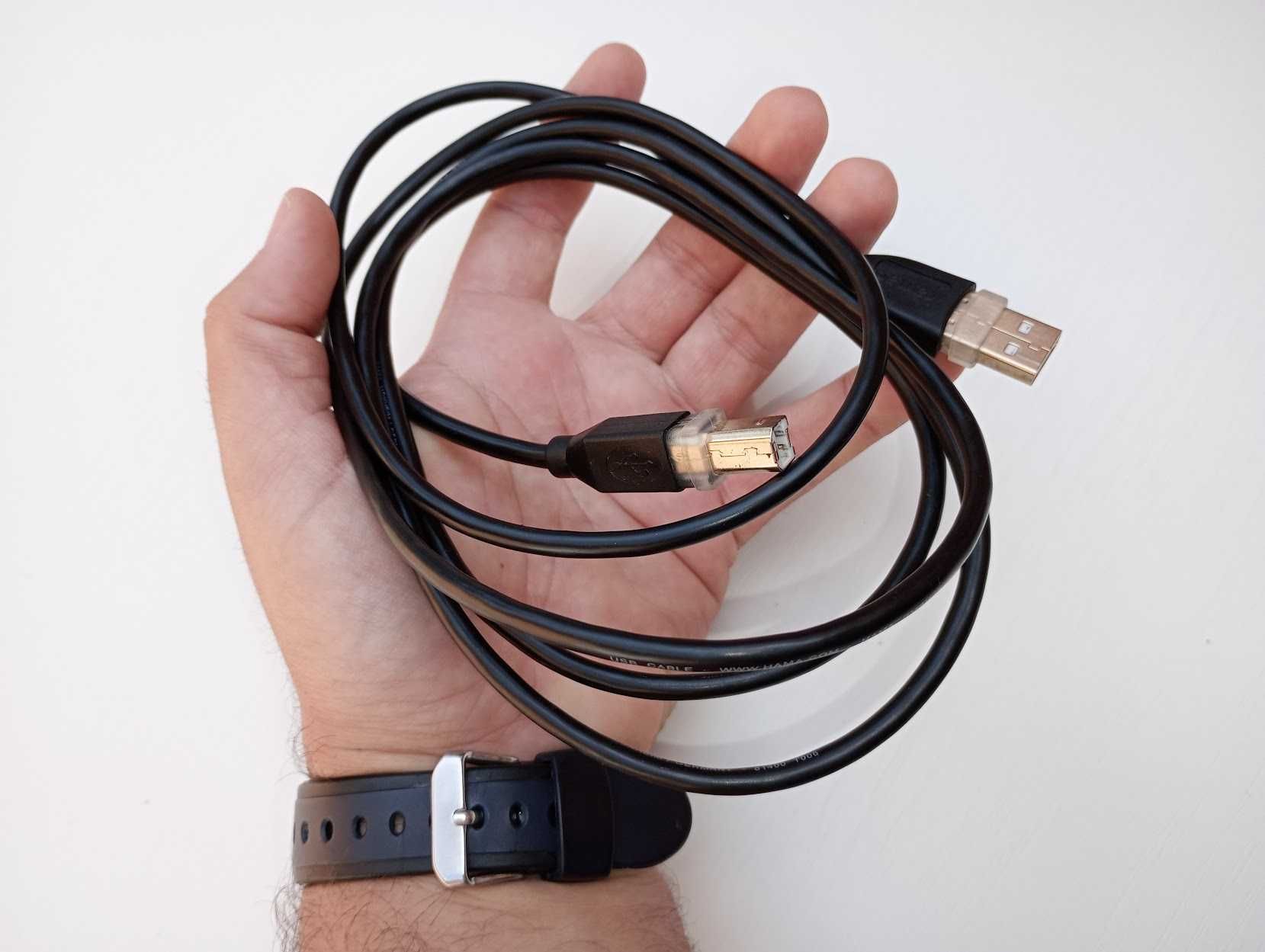 Cablu Hama ecranare dubla, mufa USB type B 1.9m pt imprimanta,scaner