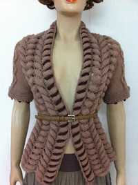 Bluza (top, jacheta, cardigan) dama lana unicat handmade