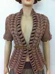 Bluza (top, jacheta, cardigan) dama lana unicat handmade