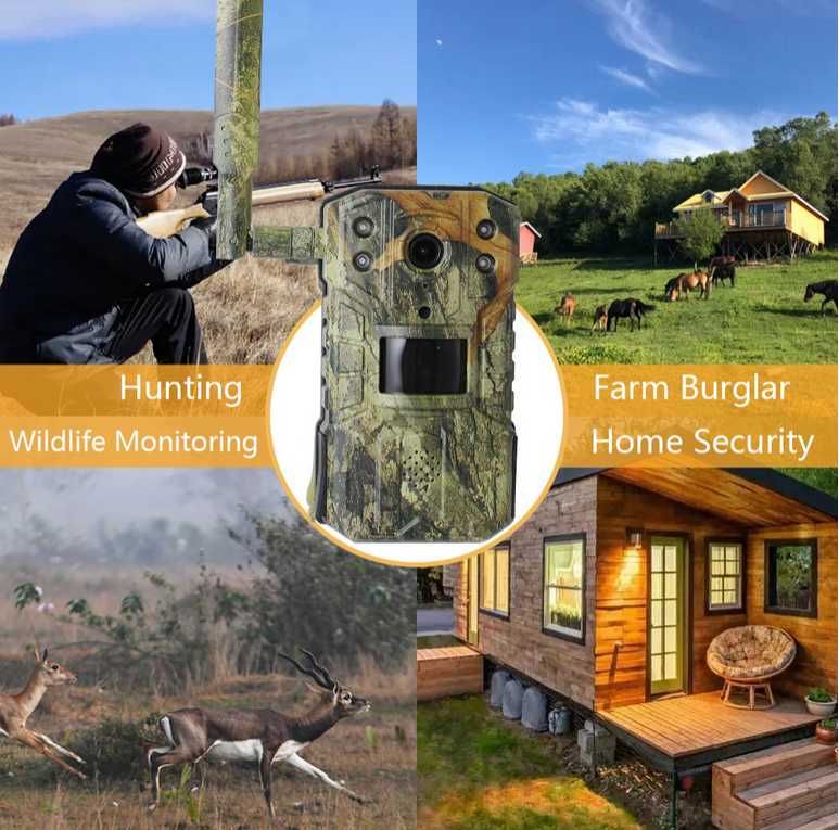 Camera Vanatoare Forest CAM cartela sim 4G și Panoul Solar 14mp