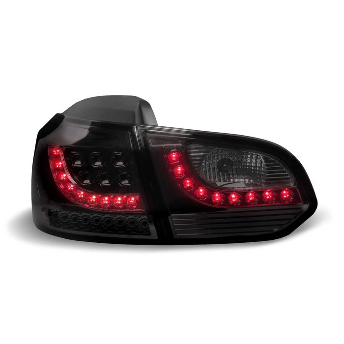 Черни ЛЕД стопове Голф 6 LED VW Golf 6 Диодни LED затъмнени тунинг
