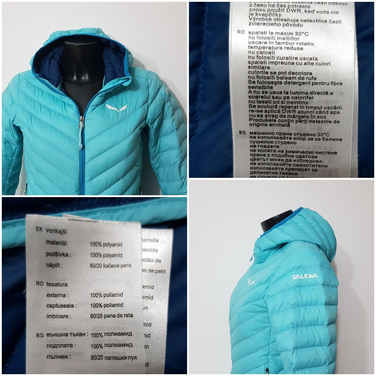 Geaca puf Salewa Brenta RDS ultralight, impermeabilă, măsura S (lady)