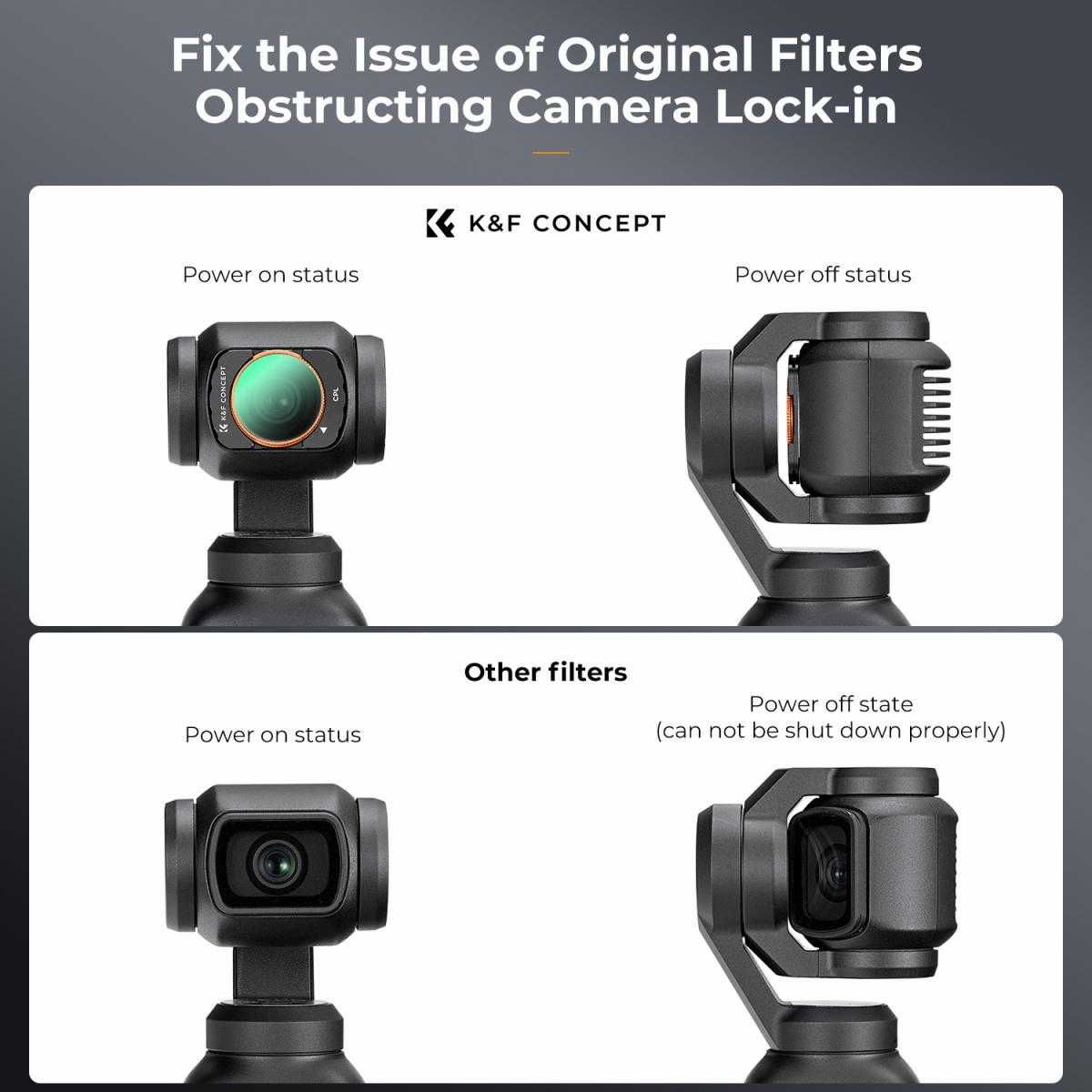 UV CPL ND Филтри K&F Concept за DJI Osmo Pocket 3