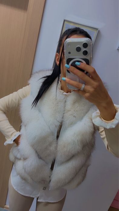 Blana de vulpe 2 in 1 in forma de V