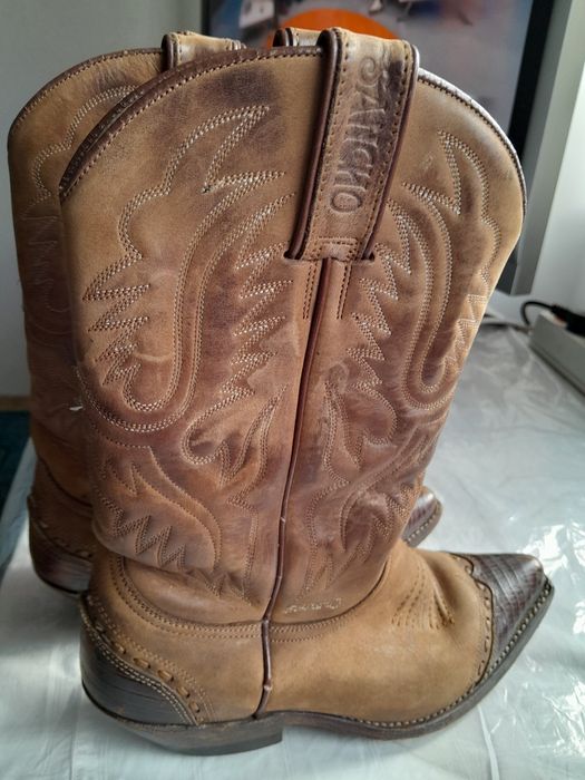 Винтидж Каубойски ботуши ,женски,кафяви подхождат за есено зимно време