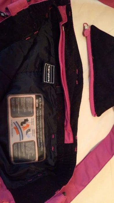 Costum schi impermeabil 122-128 cm, roz cyclam, fete - UTILIZAT