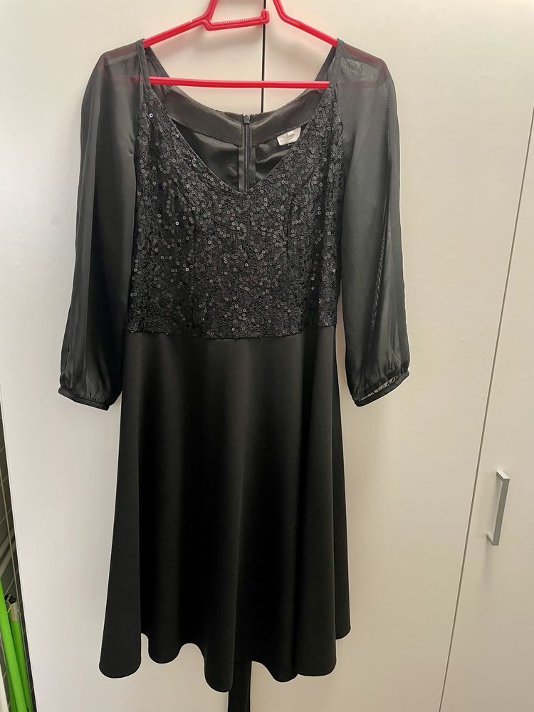 Rochie neagra nunta cu paiete Size 42