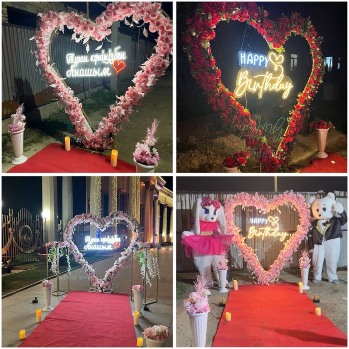 Сердечко баннер и мишки тедди