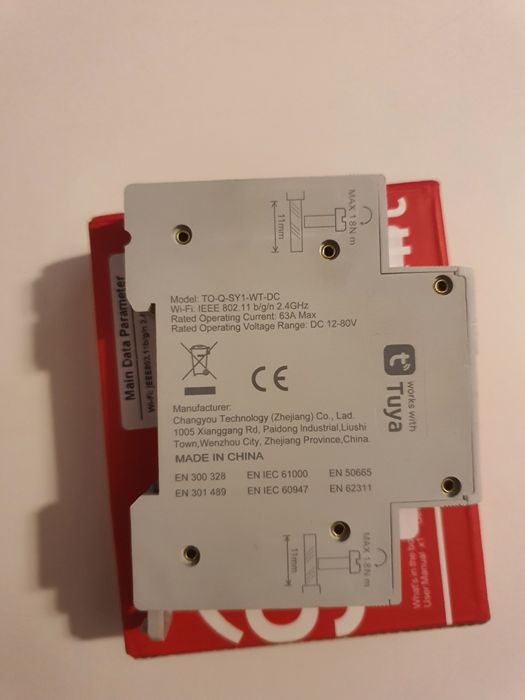 Comutator, siguranță, curent continuu 10-80V DC, 63A Wi-Fi  TUYA