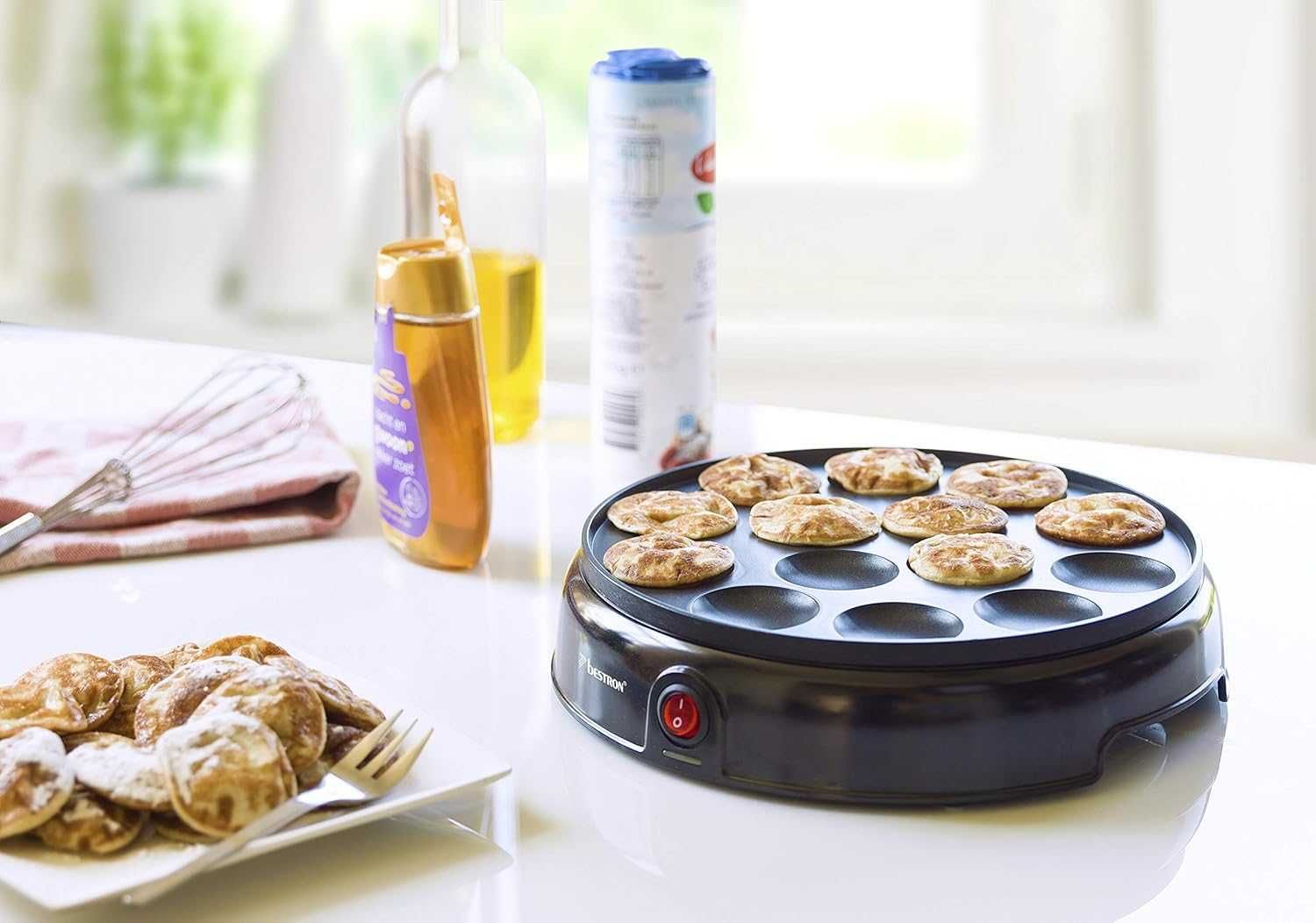 Уред за мини палачинки Bestron Poffertjes, 800W, Незалепващо покритие