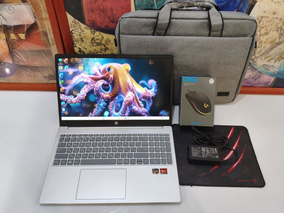 HP Ryzen 5-7 SSD512GB Ноутбук Мощный Для Работы Почти Новый НР Office