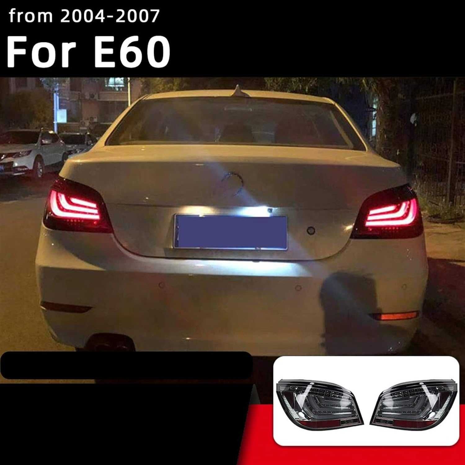 Стопове БМВ Е60 ЛЕД 3D опушени тъмни BMW E60 LED 03-07'