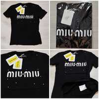 Дамска фланелка Miu Miu женска тениска блузка 100% памук 2024