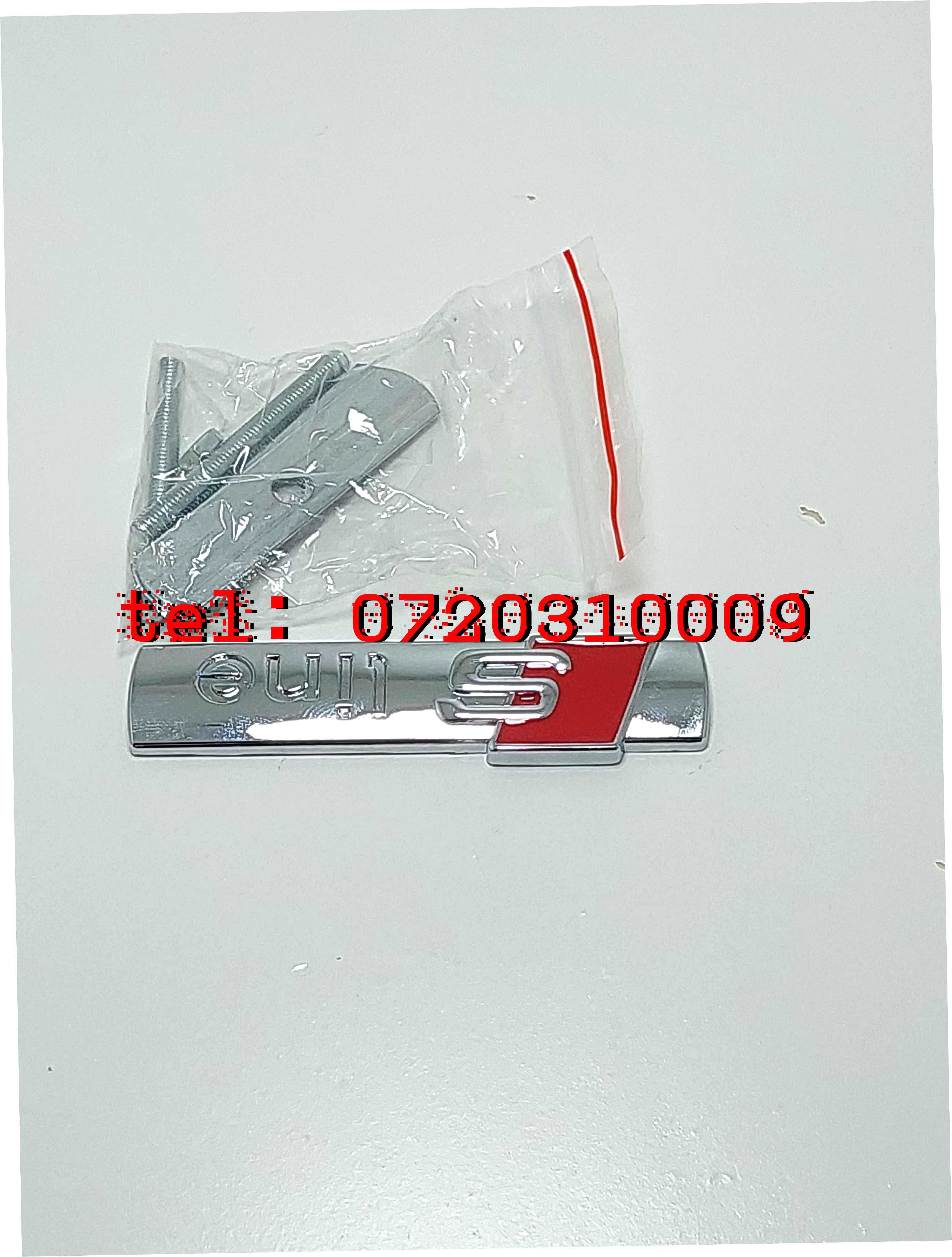Logo Ornament Grila Sline Cromat Fixare Placa Surub