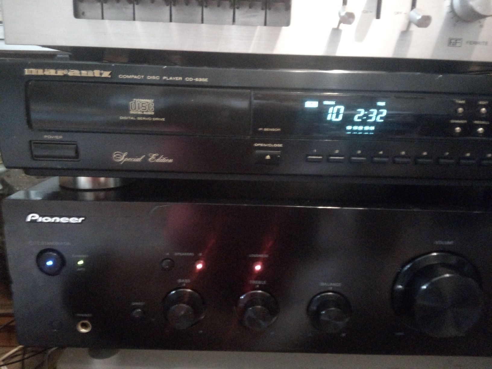 1. Casetofon deck vintage Sony TC-188SD+cd player Marantz 63 SE