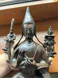 Statuetă Buddha Tsongkhapa/Budha/zeu tibetan/bronz patinat/h=30cm.