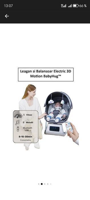 Vând două leagăne pentru bebeluși că noi , nefolosite.