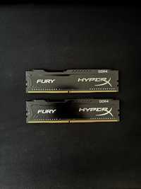 2x4 HyperX Fury DDR4 2400Mhz RAM