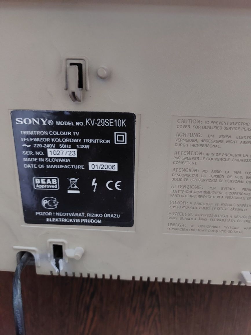 TV Sony Trinitron KV-29SE10K ecran plat