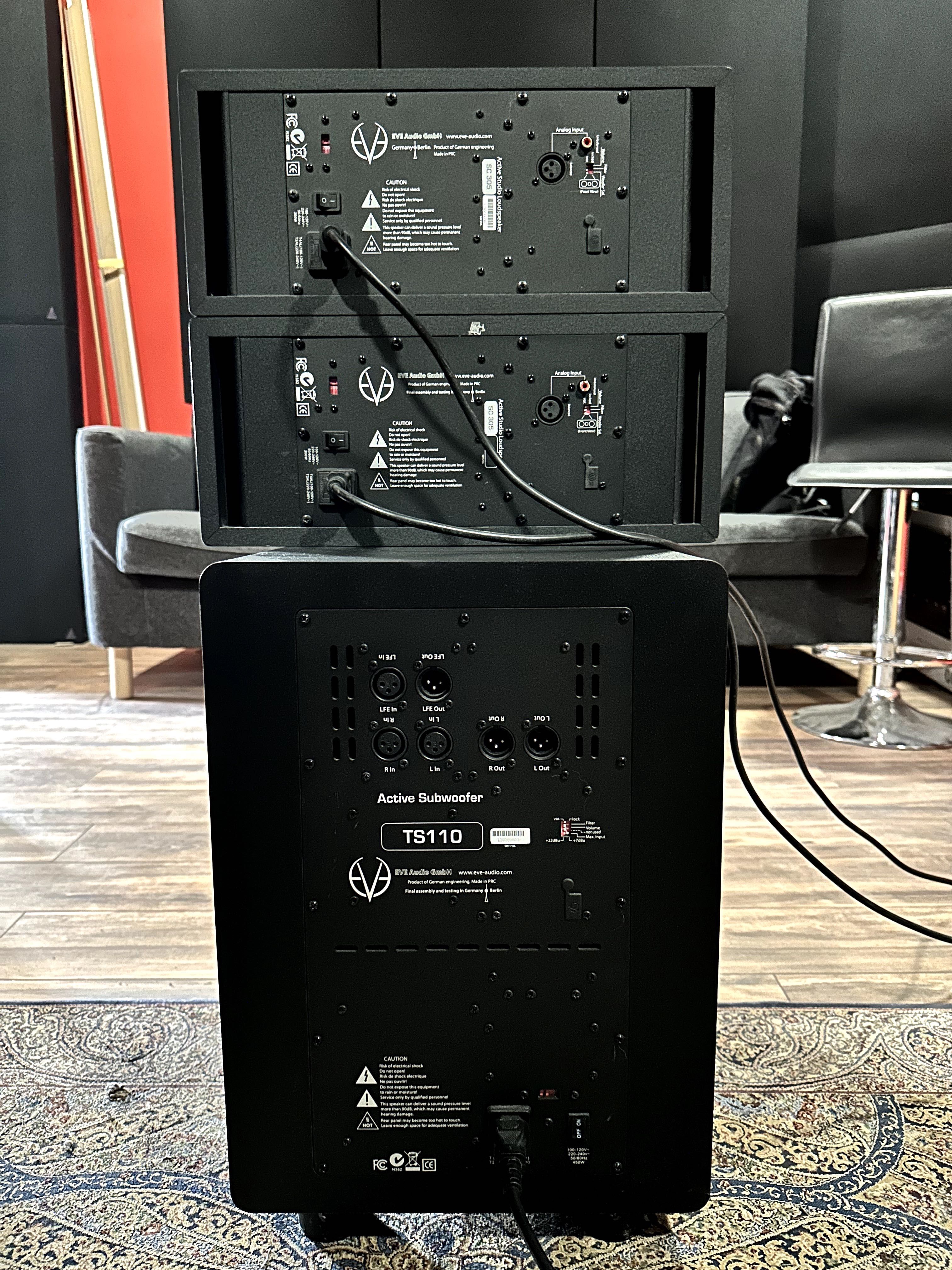 EVE Audio SC305х2 + TS110 - Активни студийни монитори + Суб - 2.1