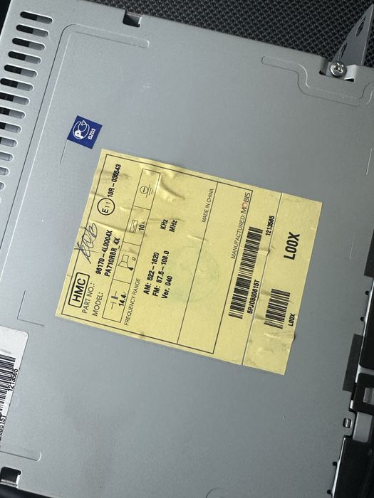 Магнетофон от Hyundai Accent