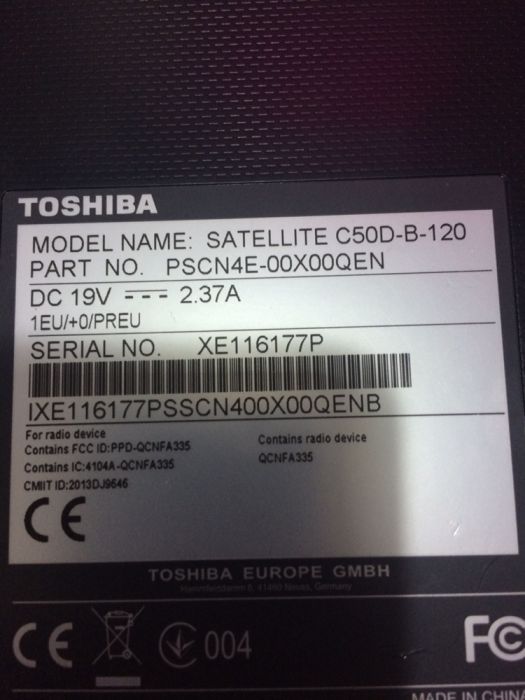 Leptop toshiba c50d-b-120