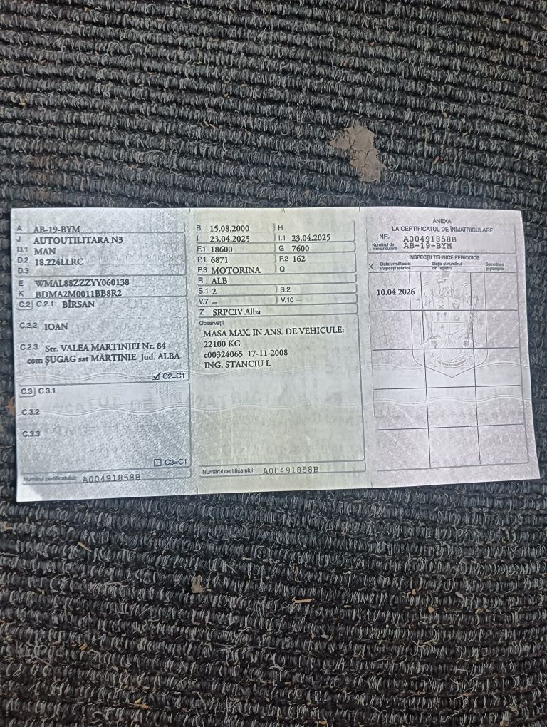 Vînd Man platformă transport utilaje