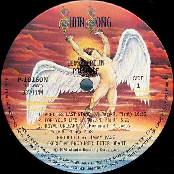 Vinil LP "Japan Press" Led Zeppelin – Presence (VG++)