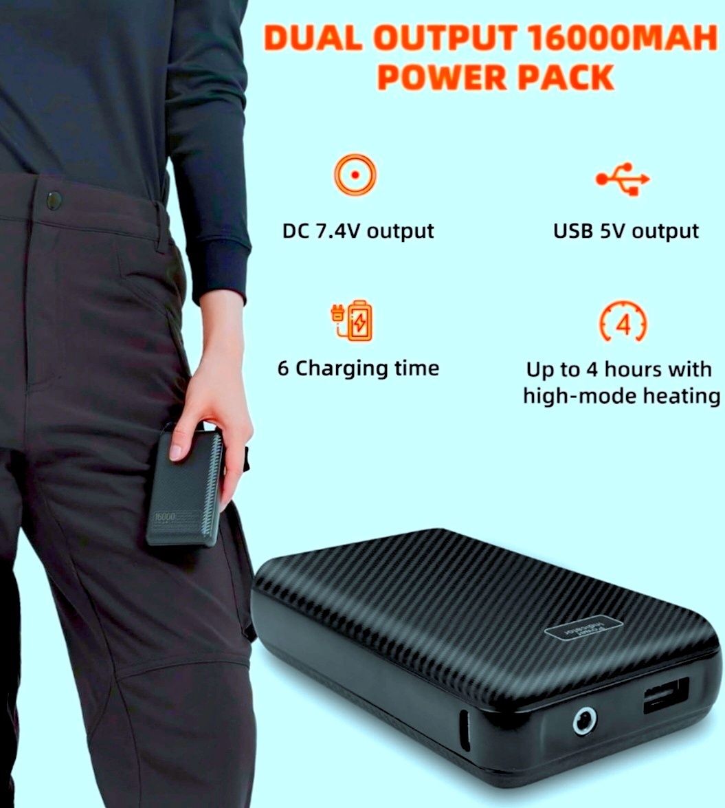 Pantaloni încalziți +acumulator 16000mAH
