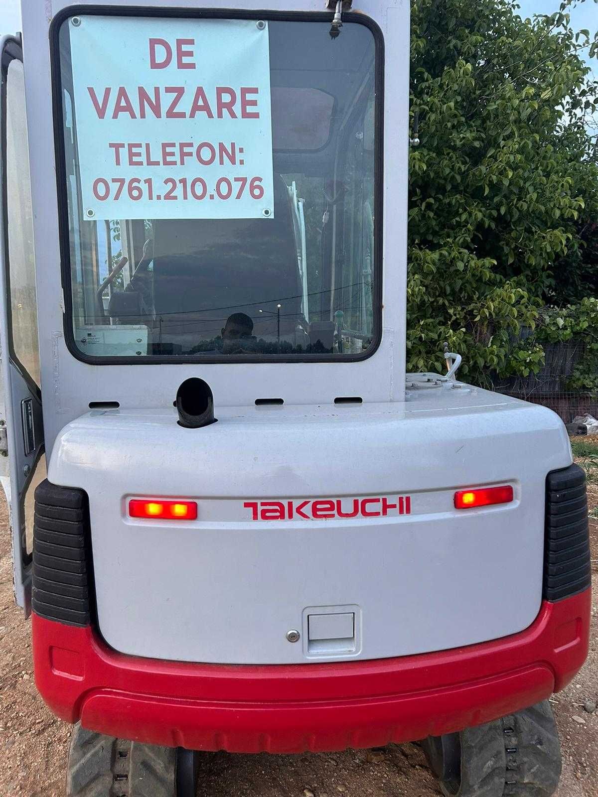 Mini-excavator Takeuchi 2.8 tone – 2008 – 3600 ore – Gata de lucru