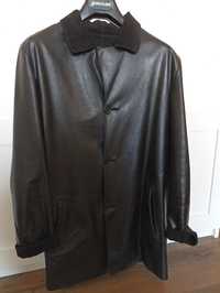 Кожаная куртка под костюм, 48 размер