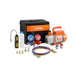 Pompă Vid cu Rotor și Manometru 4.5 CFM - R134a, R22, R12