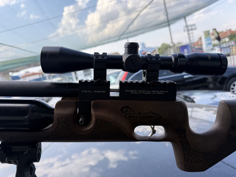 Kral Arms Big Horn cal.25 6.35mm със оптика и бутилка за зареждане