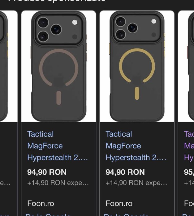 Husa Tactical MagForce iphone 17 pro negru / galben nou