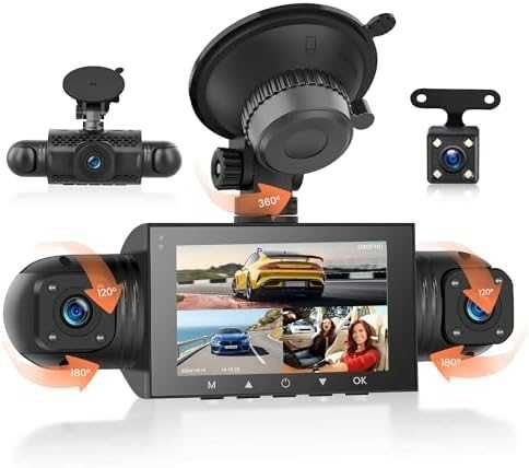 Нова Автомобилна DVR камера с 4 лещи паркинг режим 1080P dash cam кола