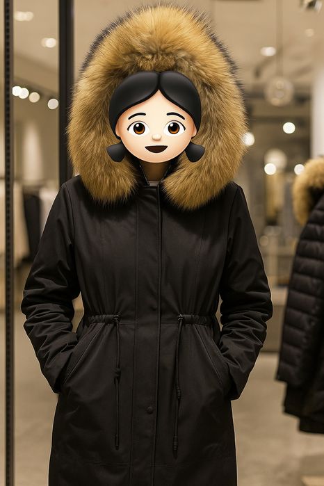 Зимняя парка с натуральным мехом
